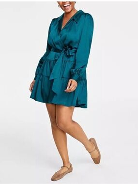 Dress
On 34th Satin Tiered Ruffle Mini